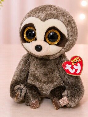 Dangler Ty Beanie Boos Gray and White Sloth